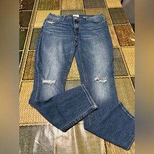Women's Blue Distressed Jeans
